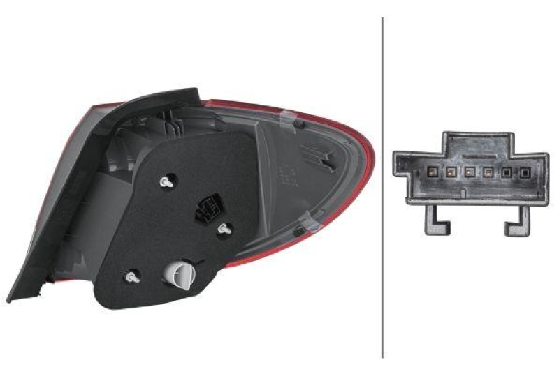 HELLA 2SD 354 873-011 Heckleuchte links Hybrid MB