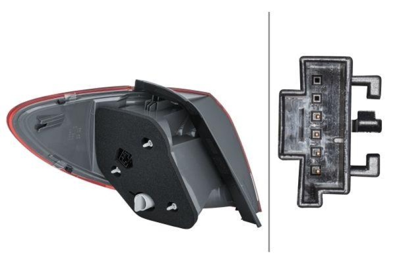 HELLA 2SD 354 873-021 Heckleuchte rechts Hybrid MB