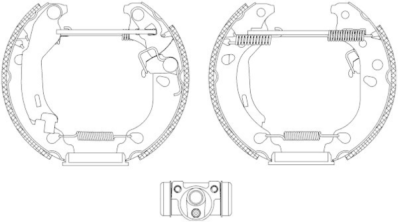 HELLA 8DB 355 004-891 Bremsbackensatz f&uuml;r FIAT