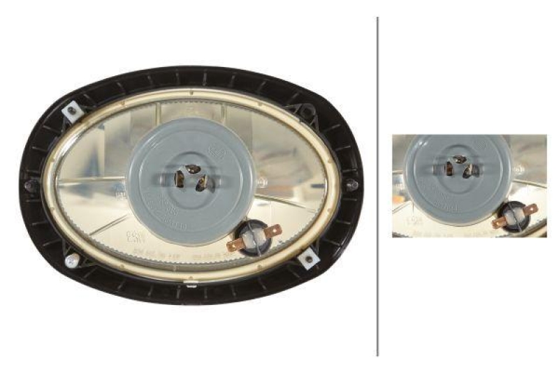 HELLA 1AB 996 157-091 Heckscheinwerfer Oval 120 Halogen