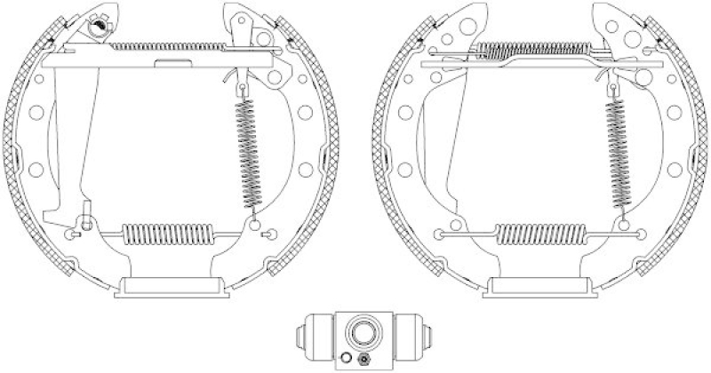 HELLA 8DB 355 004-981 Bremsbackensatz für VW/SEAT/AUDI/SKODA