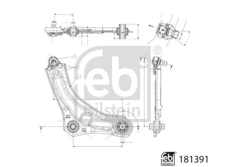 FEBI BILSTEIN 181391 Querlenker mit Lagern und Gelenk f&uuml;r Renault