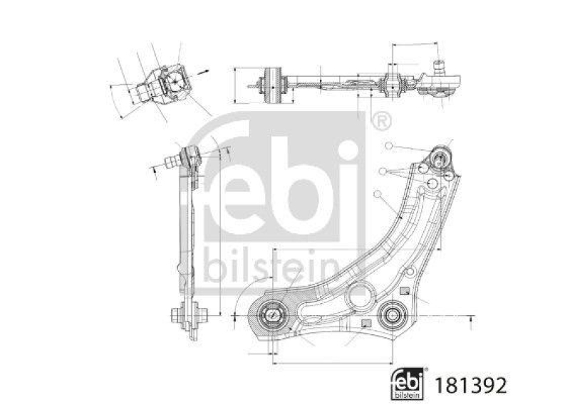 FEBI BILSTEIN 181392 Querlenker mit Lagern und Gelenk f&uuml;r Renault