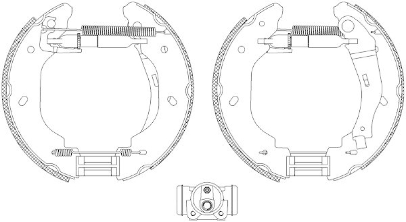 HELLA 8DB 355 005-081 Bremsbackensatz f&uuml;r FORD