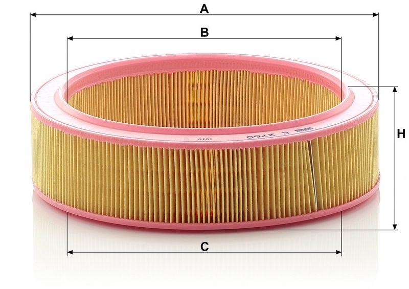 MANN-FILTER C 2760 Luftfilter f&uuml;r Ford