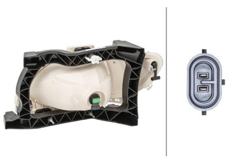 HELLA 1ND 010 223-221 Nebelscheinwerfer rechts Halogen DAF