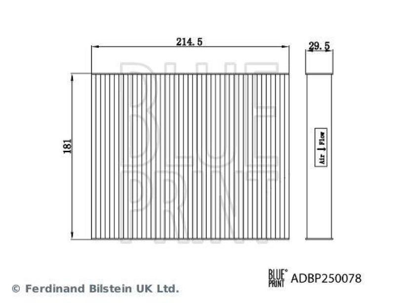 BLUE PRINT ADBP250078 Innenraumfilter f&uuml;r TOYOTA
