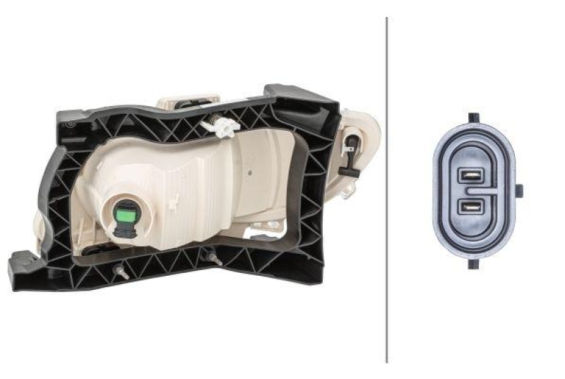 HELLA 1ND 010 223-241 Nebelscheinwerfer rechts Halogen DAF