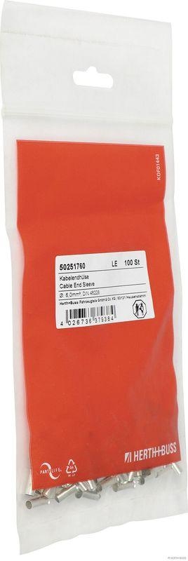 HERTH+BUSS 50251760 Quetschverbinder Kabelendh&uuml;lse, 6 mm&sup2;, DIN 46228