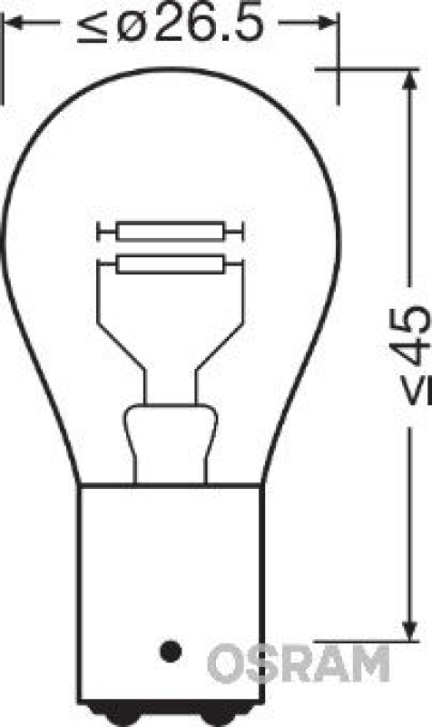 OSRAM 7528 Glühbirne Blinkerlampe 12V 21/5W