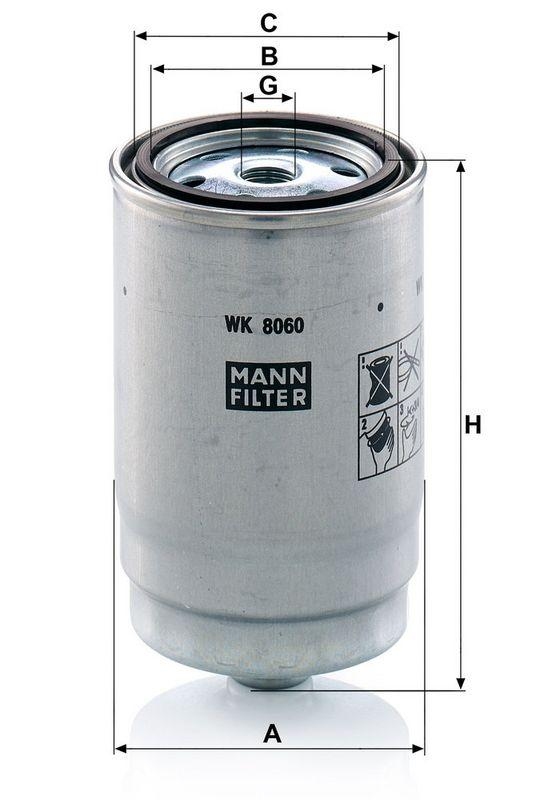 MANN-FILTER WK 8060 z Kraftstoffilter f&uuml;r Hyundai