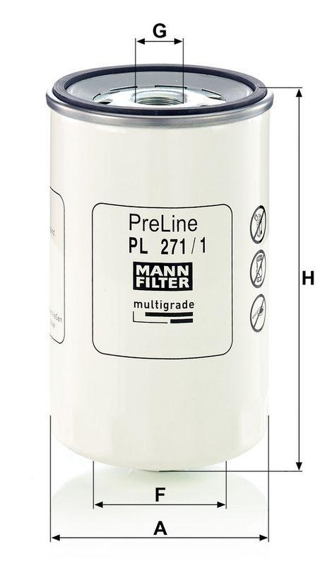 MANN-FILTER PL 271/1 Kraftstoffilter f&uuml;r Deutz/Fahr/KHD