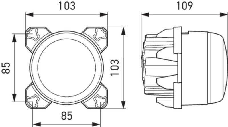 HELLA 1G0 996 463-417 Arbeitsscheinwerfer Modul 90S LED