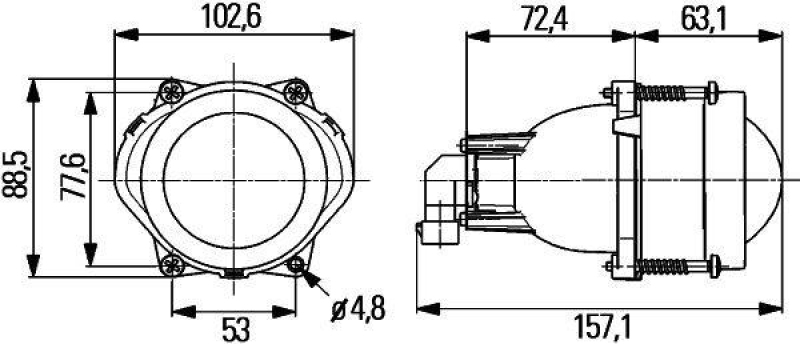 HELLA 1BL 998 570-001 Scheinwerfer Modul 60 Halogen