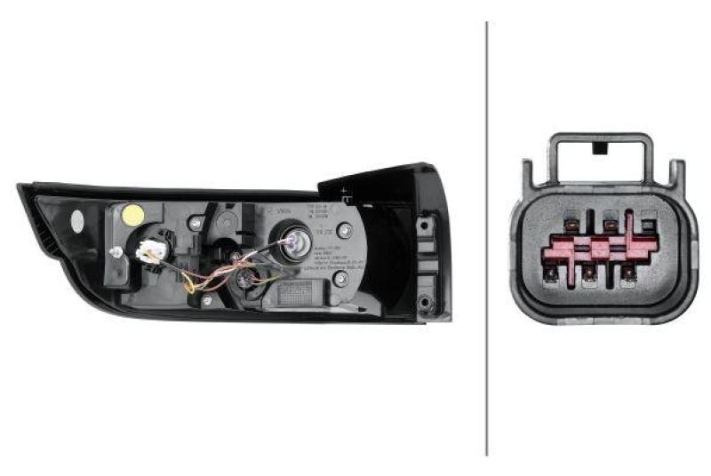 HELLA 2SK 010 563-221 Heckleuchte rechts Hybrid LandRo