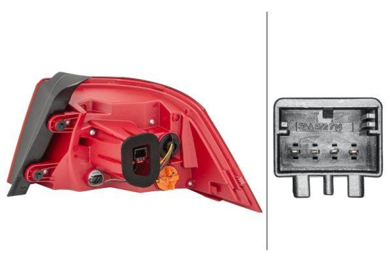 HELLA 2SK 010 744-031 Heckleuchte links Hybrid VW
