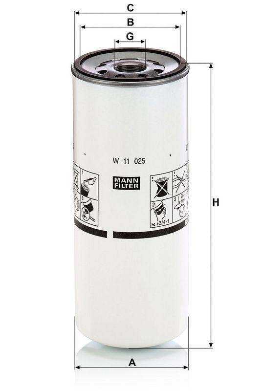 MANN-FILTER W 11 025 &Ouml;lfilter f&uuml;r Volvo Truck
