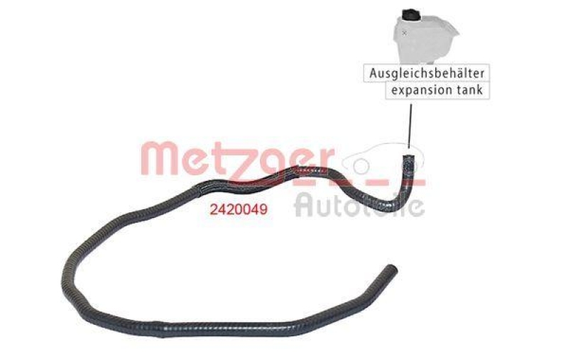 METZGER 2420049 K&uuml;hlerschlauch f&uuml;r FORD