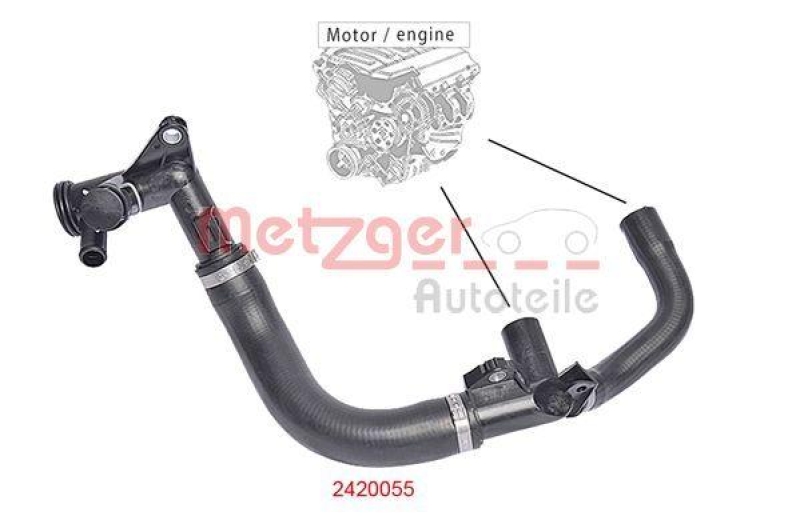 METZGER 2420055 K&uuml;hlerschlauch f&uuml;r FORD