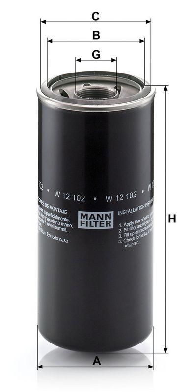 MANN-FILTER W 12 102 &Ouml;lfilter
