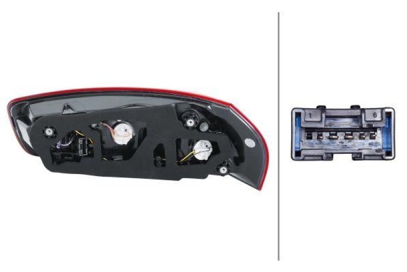 HELLA 2SK 011 054-051 Heckleuchte links Halogen CITROEN