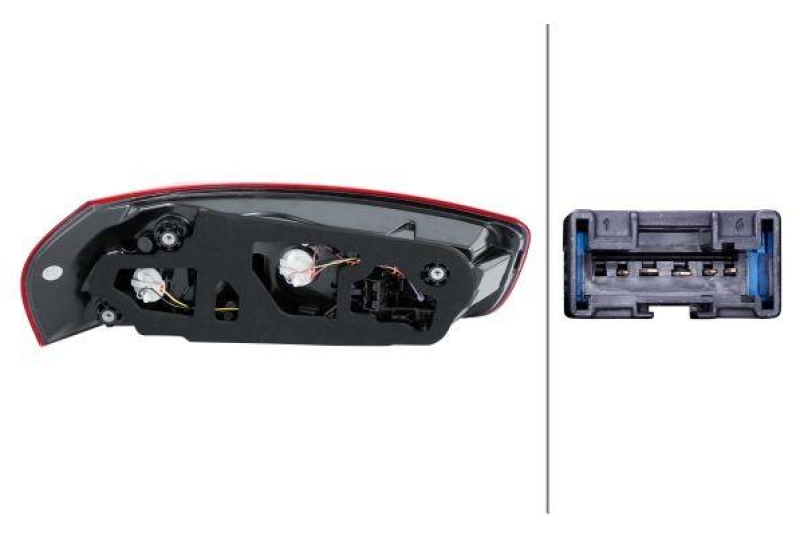 HELLA 2SK 011 054-061 Heckleuchte rechts Halogen CITROEN