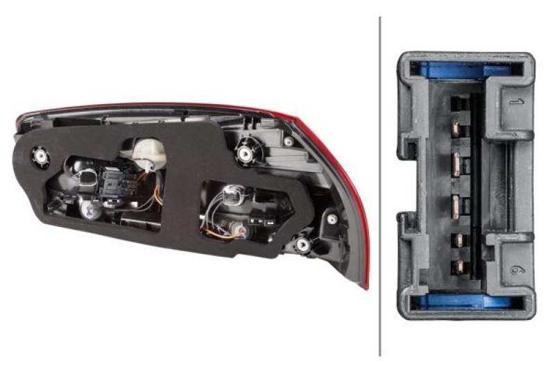 HELLA 2SK 011 054-091 Heckleuchte links Halogen CITROEN