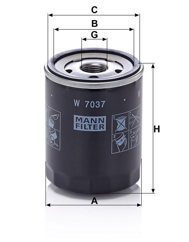 MANN-FILTER W 7037 &Ouml;lfilter f&uuml;r Subaru