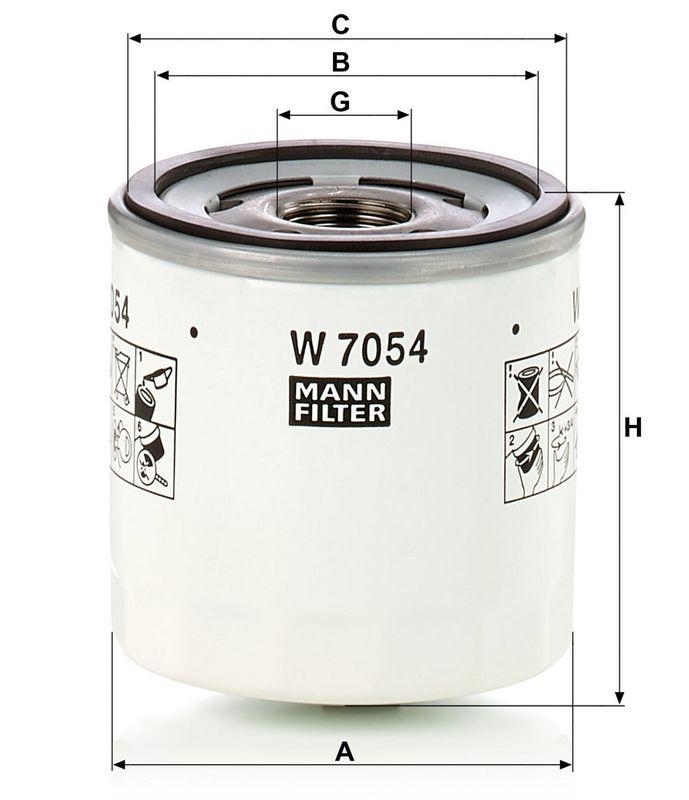 MANN-FILTER W 7054 &Ouml;lfilter f&uuml;r Ford