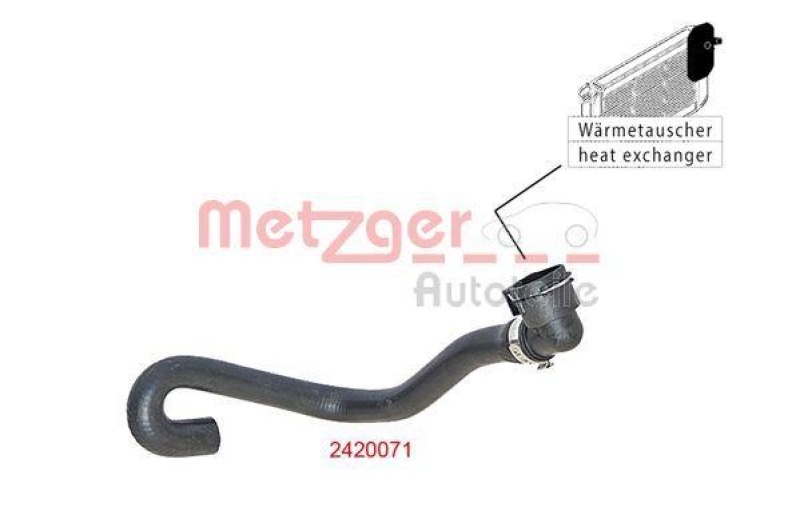 METZGER 2420071 K&uuml;hlerschlauch f&uuml;r FORD