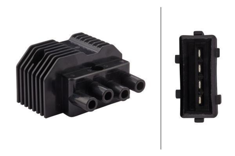 HELLA 5DA 193 175-651 Zündspule, 4 polig für OPEL