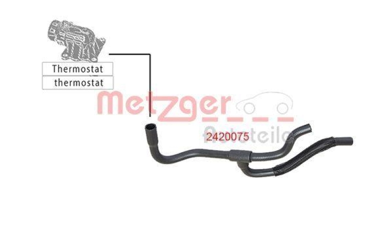 METZGER 2420075 K&uuml;hlerschlauch f&uuml;r FORD