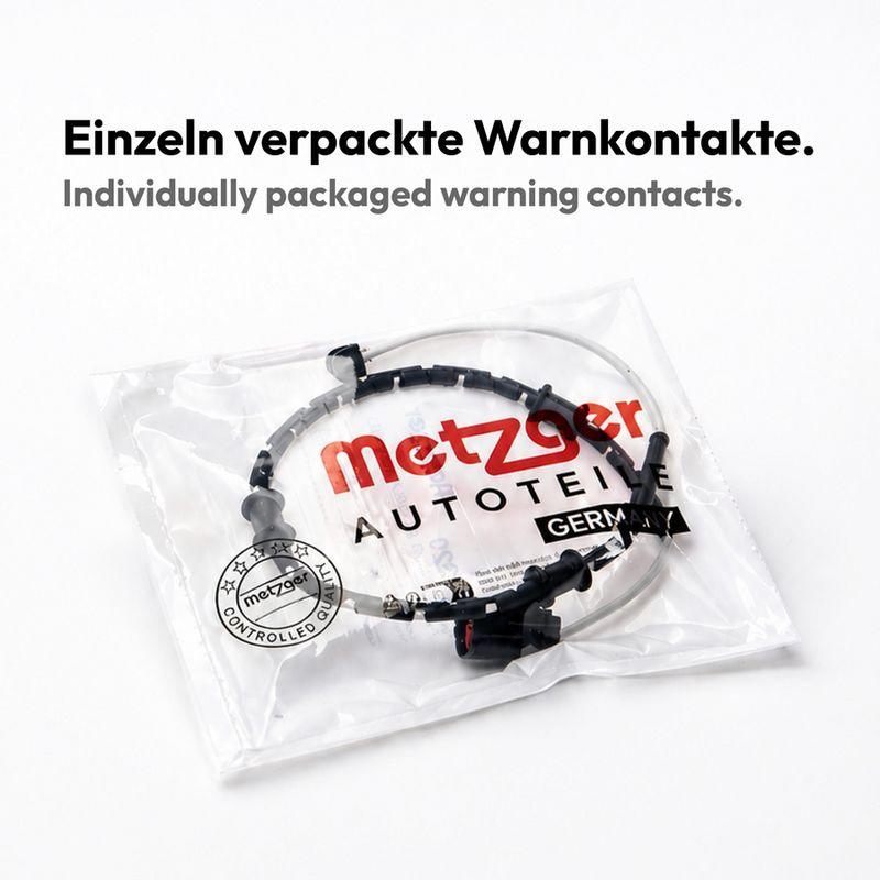 METZGER 1190217 Warnkontakt, Bremsbelagverschlei&szlig; f&uuml;r PORSCHE