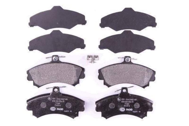 HELLA 8DB 355 006-701 Bremsbelagsatz, Scheibenbremsbelag f&uuml;r MITSU./SMART