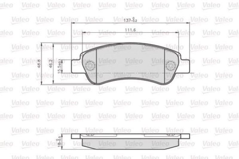 VALEO 872465 LCV Bremsbelagsatz