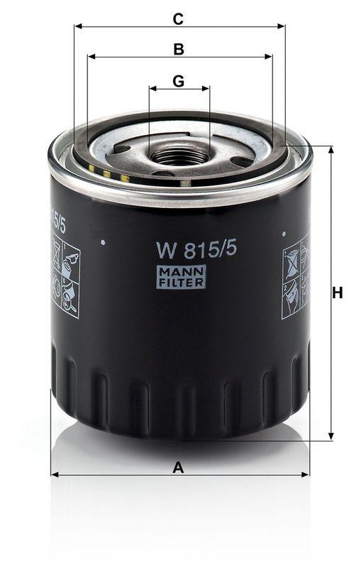 MANN-FILTER W 815/5 &Ouml;lfilter f&uuml;r Renault