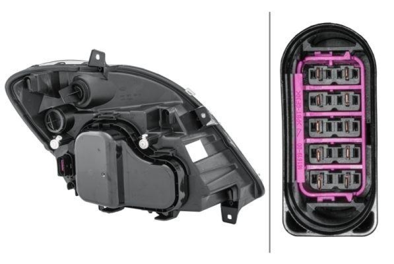 HELLA 1EB 247 012-051 Heckscheinwerfer links Halogen MB