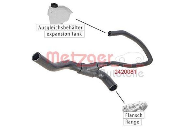 METZGER 2420081 K&uuml;hlerschlauch f&uuml;r FORD