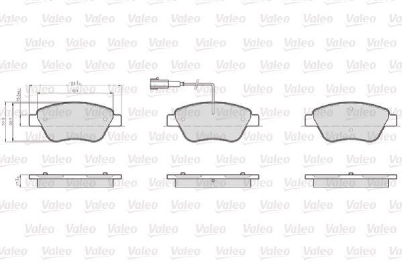 VALEO 872705 LCV Bremsbelagsatz