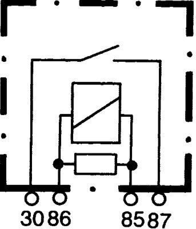 HELLA 4RA 007 791-017 Relais, Arbeitsstrom 12V Schliesser, Mini, 4-polig