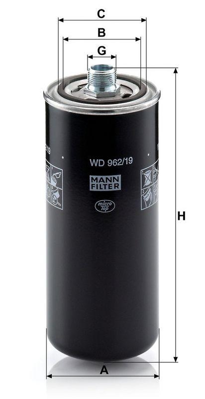 MANN-FILTER WD 962/19 Hydraulik Getriebefilter f&uuml;r Case New Holland