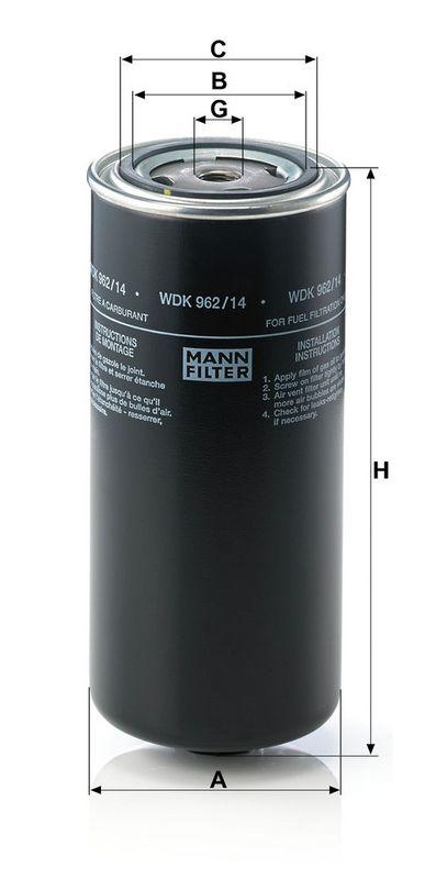 MANN-FILTER WDK 962/14 Kraftstoffilter