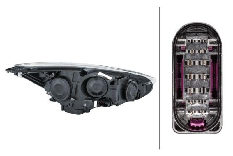 HELLA 1EE 354 827-051 Heckscheinwerfer links Halogen FORD