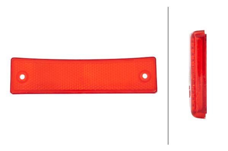 HELLA 8RA 123 251-005 Rückstrahler Rechteck