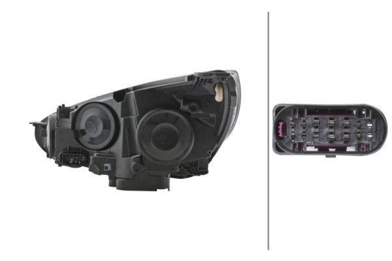 HELLA 1EE 354 827-081 Heckscheinwerfer rechts Halogen FORD