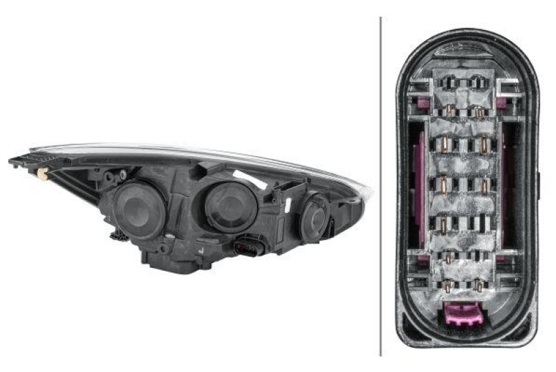 HELLA 1EE 354 827-111 Heckscheinwerfer links Halogen FORD