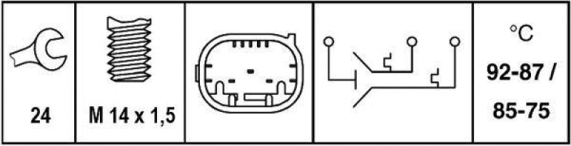 HELLA 6ZT 007 835-051 Temperaturschalter f&uuml;r BMW