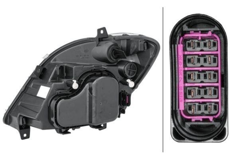 HELLA 1EB 247 012-061 Heckscheinwerfer rechts Halogen MB