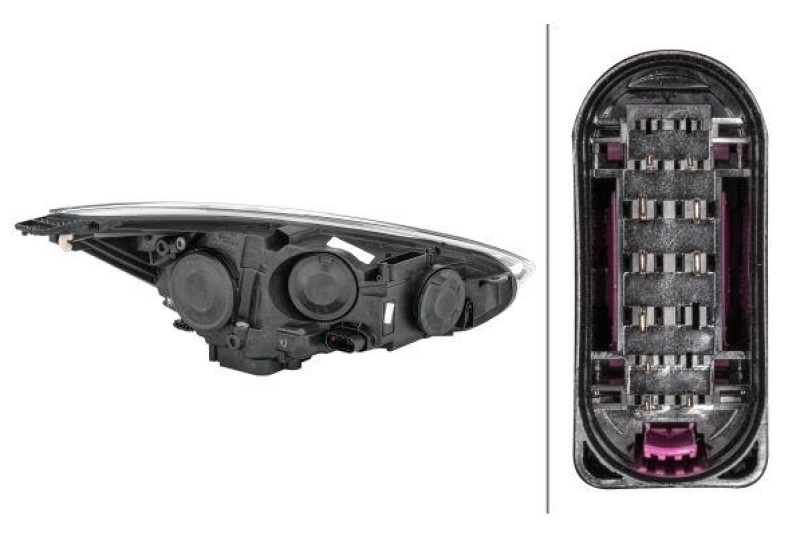 HELLA 1EE 354 827-151 Heckscheinwerfer links Halogen FORD
