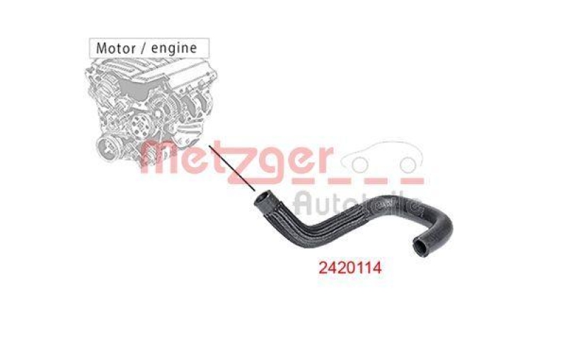 METZGER 2420114 K&uuml;hlerschlauch f&uuml;r FORD